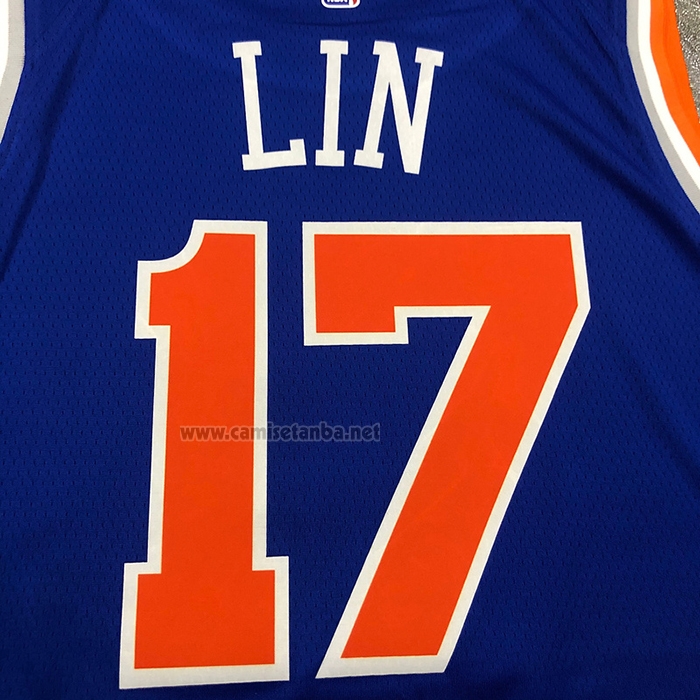 Camiseta New York Knicks Jeremy Lin #17 Icon Azul